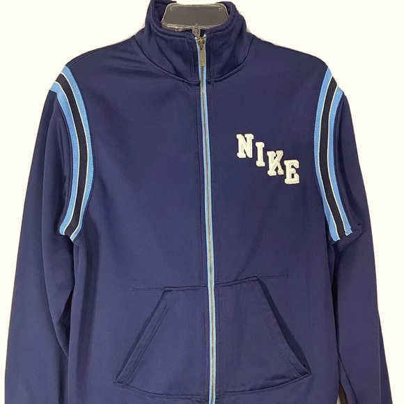 Nike Other - Vintage Y2K Nike Full Zip Track Jacket UNC Silver Tag M Fleece Lined